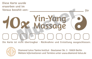 Zehnerkarte Yin-Yang-Massagen